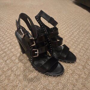 Nine West buckle strap heels